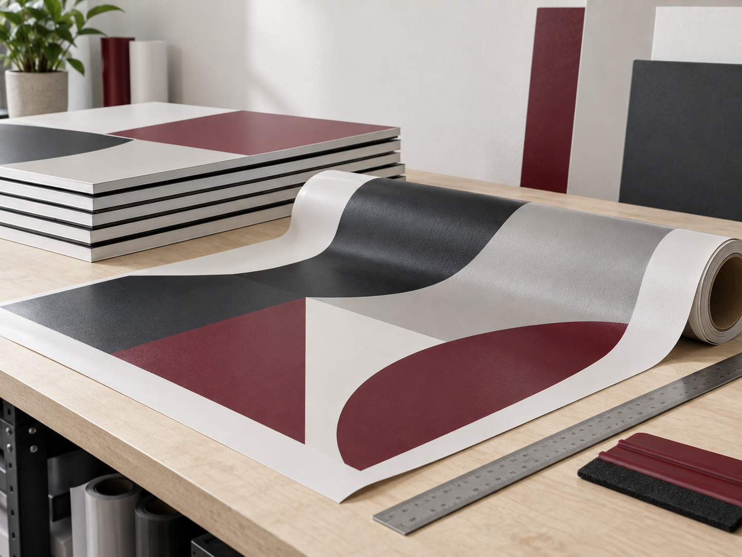Bordo folyo ve panel yüzeylerinden oluşan baskı uygulaması